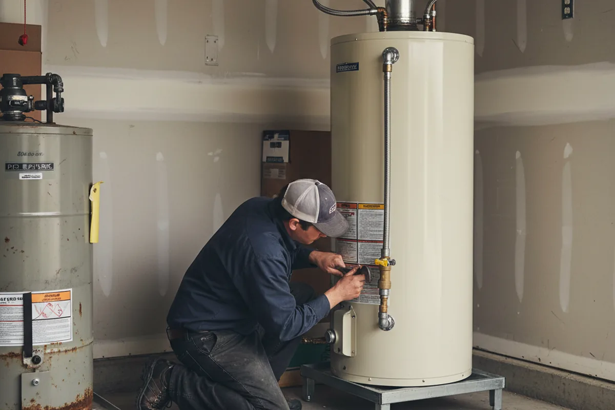 Water heater and shutoff valve replacement in Sumerduck